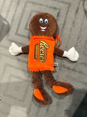 Reese's Plush Peanut Butter Cup Kids Backpack - Orange & Brown